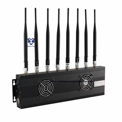 80W 8 채널 휴대폰 신호 전파 교란기 GSM 3G 4G 5G 와이파이 전파 교란기 전파방해 범위 100 미터