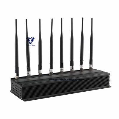 80W 8 채널 휴대폰 신호 전파 교란기 GSM 3G 4G 5G 와이파이 전파 교란기 전파방해 범위 100 미터