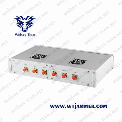 GSM 3G 4G GPS 와이파이 Lojack 8는 18W 40m 휴대전화 방해기를 끈으로 동입니다
