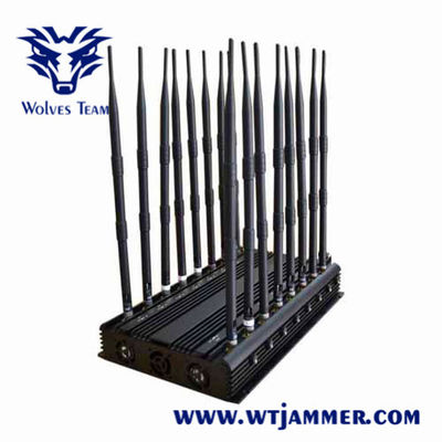 18이지 밴드 GSM 3G 4G 5G 와이파이 UHF VHF GPS 신호 전파 교란기 실내 시험 미팅 룸 50 미터 범위
