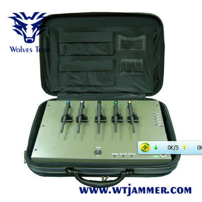 서류 가방 디자인 30W 와이파이 GPS VHF UHF 휴대용 신호 방해기