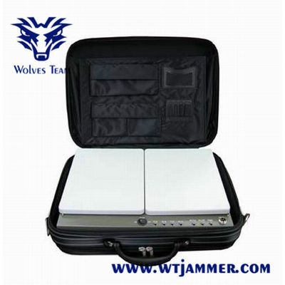 서류 가방 디자인 30W 와이파이 GPS VHF UHF 휴대용 신호 방해기