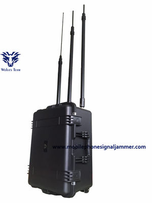 방수 UHF400 MHz 600W 600m 휴대용 방해기 장치
