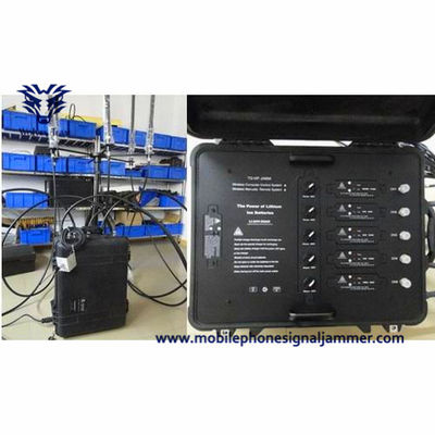 방수 UHF400 MHz 600W 600m 휴대용 방해기 장치