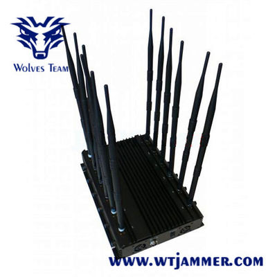 12 밴드 50m 20W GSM DCS 3G 4G 와이파이 GPS RF 신호 방해기