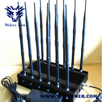 12 밴드 50m 20W GSM DCS 3G 4G 와이파이 GPS RF 신호 방해기
