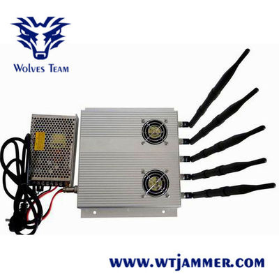 GSM CDMA 3G 와이파이 5 안테나 60m 25W 실내 신호 방해기