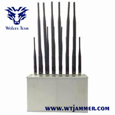 50W 14 밴드 탁상용 Wi-Fi Lojack CDMA GSM 신호 방해기