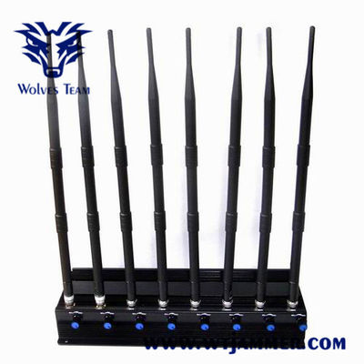 다기능 8 밴드 조정가능한 강력한 다기능 3G 4G 전화 차단제 GPS 와이파이 (4G LTE/Wimax)