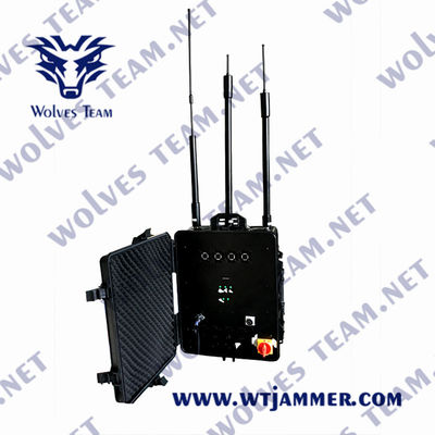 WIFI5.8G GPS 고성능 휴대폰 신호 방해기 무인비행기 Uav 신호 형무소 방수 옥외 방해기