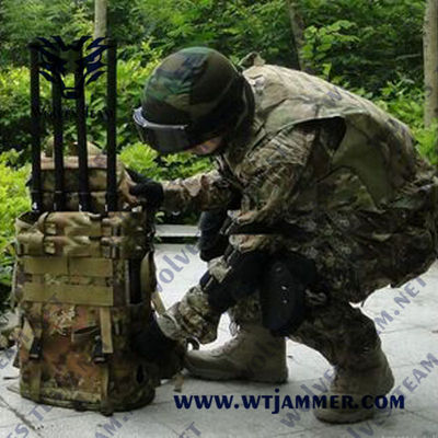 주문 80 와트 고성능 EOD 책가방 4G 5G 휴대폰 신호 방해기 Manpack RF 방해기 online manufacture