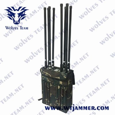 6명의 밴드 군대를 위한 방해기 100 미터 80W RF Manpack