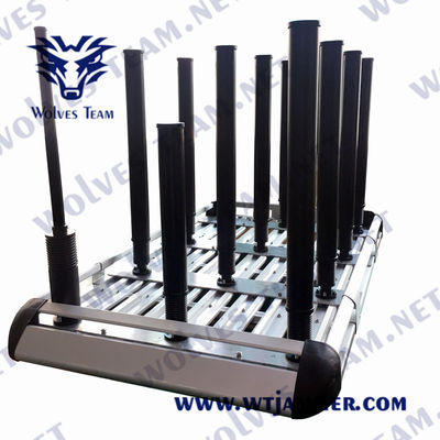 LED는 330W 800 미터 RF 휴대폰 신호 전파 교란기를 드러냅니다
