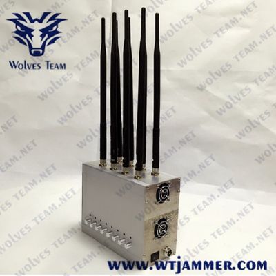 8 밴드 GSM CDMA 데스크탑 신호 전파 교란기 GPS 3G 4G 16W