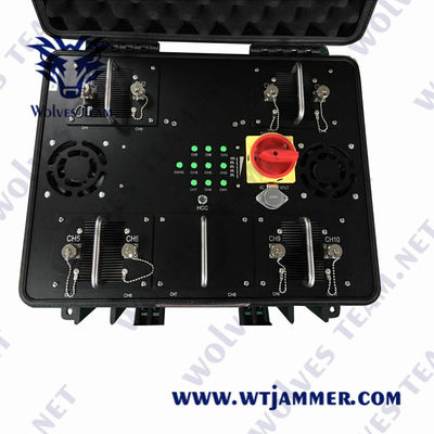 2500m 600W 방수 반대로 드론 방해기 240VAC UAV 드론 방해기