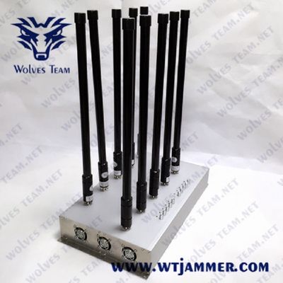10 밴드 5G 20W 휴대폰 신호 방해기 36W GSM 3G WIFI 5.8G