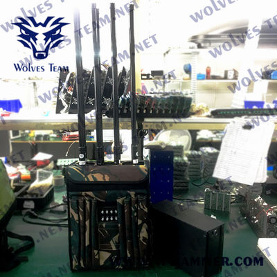 주문 CDMA 5G RF 신호 배낭 방해기 GSM 90W 3G 4G 신호 방해기 online manufacture