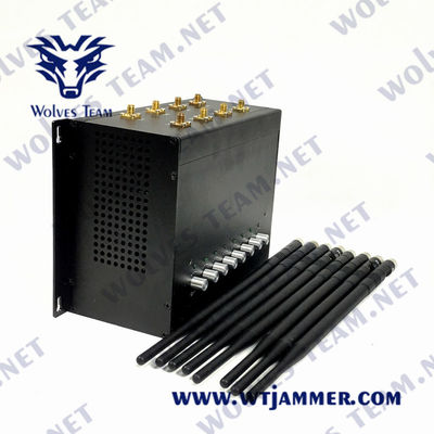 8 채널 240VAC WiFi LoJack 방해기 50m UHF VHF 3G 4G 5G GPS