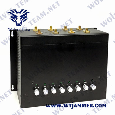 8 채널 240VAC WiFi LoJack 방해기 50m UHF VHF 3G 4G 5G GPS