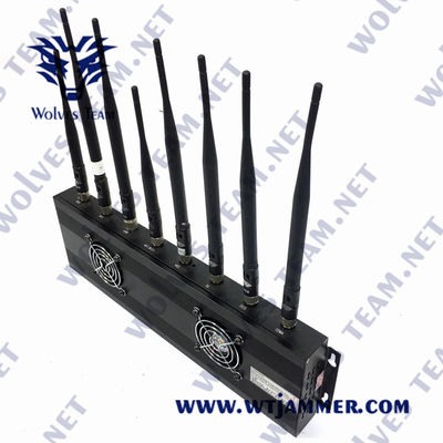 주문 3G 4G 5G GSM Lojack 휴대전화 차단기 AC100V 35W GPS VHF UHF 방해기 online manufacture