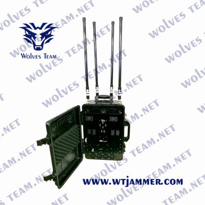 군 VIP 차량 호송을 위한 UMTS WCDMA 펠리칸 IP65 VHF UHF 방해기 900W