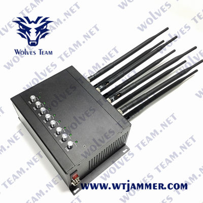 50m GSM WiFi CDMA Lojack 휴대전화 방해기 80W UHF VHF