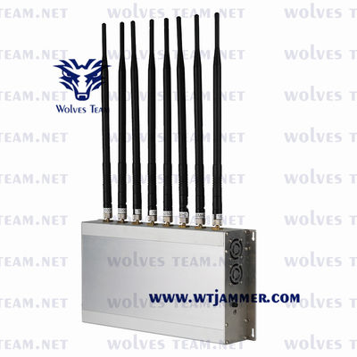 40W GSM LTE 5G 휴대전화 방해기 Lojack VHF UHF 신호 차단기