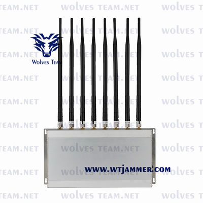 40W GSM LTE 5G 휴대전화 방해기 Lojack VHF UHF 신호 차단기