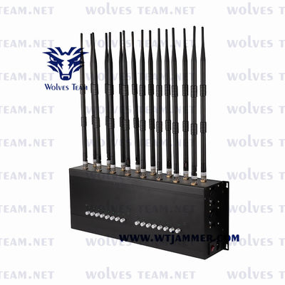 GSM CDMA 35W 휴대폰 신호 방해기 16 안테나 GPS Lojack RF