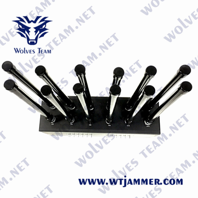 DCS GSM GPS WIFI UHF VUH 방해 전파 방해기 CDMA 24W 12 안테나 데스크탑