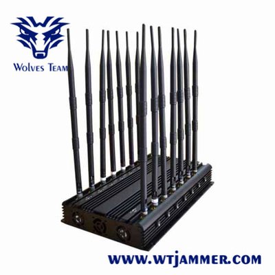 315Mhz 433Mhz Lojack 휴대전화 신호 방해기 14 안테나 35W