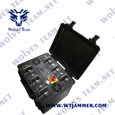 150m 휴대용 폭탄 방해기 WIFI GPS GSM CDMA 3G 4G 5G 펠리칸 케이스 30AH