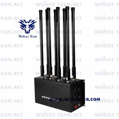 CDMA GSM WiFi Lojack 신호 방해기 80m 10W UHF VHF 3G 4G 5G