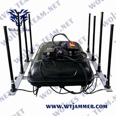 GSM CDMA 무선 신호 방해기 3G 4G 5G WIFI 1000W 자동차 폭탄