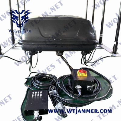 GSM CDMA 무선 신호 방해기 3G 4G 5G WIFI 1000W 자동차 폭탄