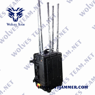 PCS DCS 300m 폭탄 신호 방해기 3G 4G GPS WiFi 8 채널 CDMA GSM