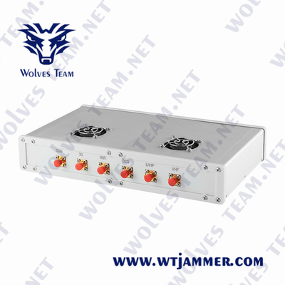 AC 접합기를 가진 3G 4G 5G WiFi Lojack GPS 신호 방해기 CDMA GSM 50W