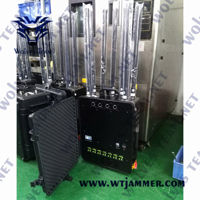 GSM WIFI 휴대용 신호 방해기 GPS VHF UHF 3G 4G 5G 12 밴드 1200W
