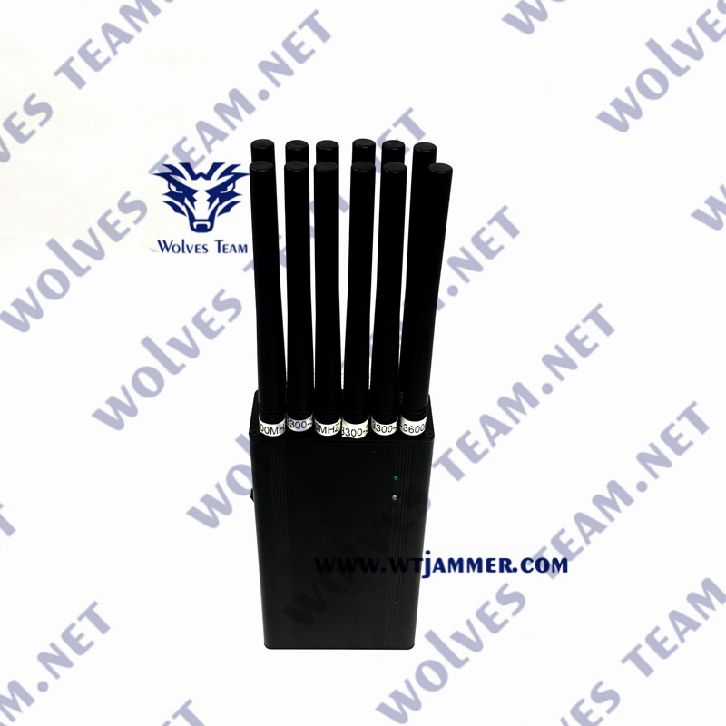 3G 4G 5G 와이파이 UHF VHF GPS 로작을 위한 리모콘 전화기 신호 블로커 12 안테나