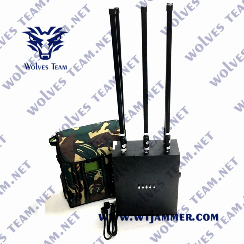 만팩 내장된 배터리 와이파이 /Bluetooth 셀형 GSM CDMA 3G 4G 5G 휴대폰 블로커 위성 신호 전파 교란기