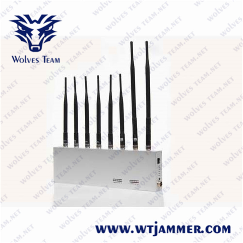 8 안테나 8 밴드 모든 신호 방해기 블록 3g 4g GPS 와이파이 2.4g 차단기