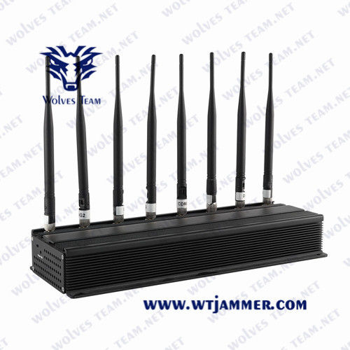 데스크 전-방향성 안테나 조정할 수 있는 강력한 휴대폰 통신 신호 전파 교란기 / UHF VHF GSM 5G 신호 전파 교란기