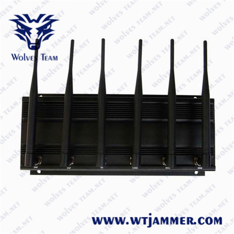 8명의 밴드 조정가능한 강력한 3G 4G 모든 휴대폰 와이파이 GPS Lojack 방해기
