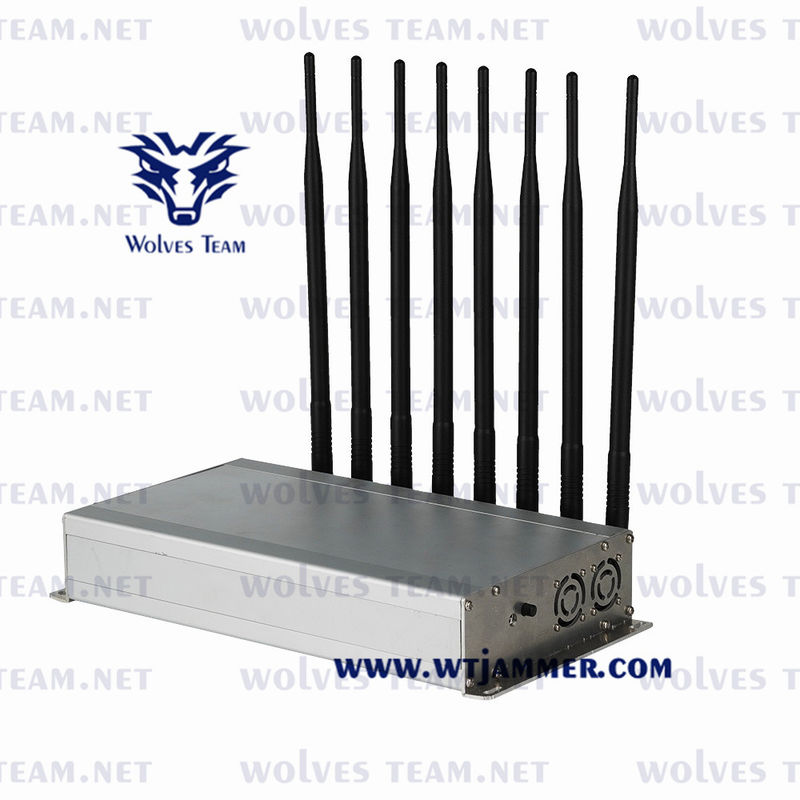 40W GSM LTE 5G 휴대전화 방해기 Lojack VHF UHF 신호 차단기
