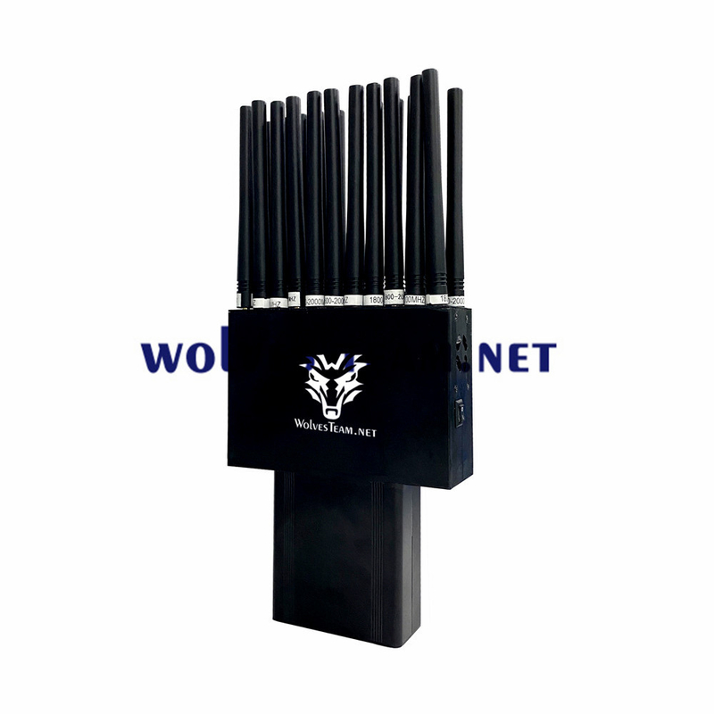 22 밴드 22W RF 신호 방해기 휴대폰 GSM 3G 4G 5G 와이파이 GPS Lojack
