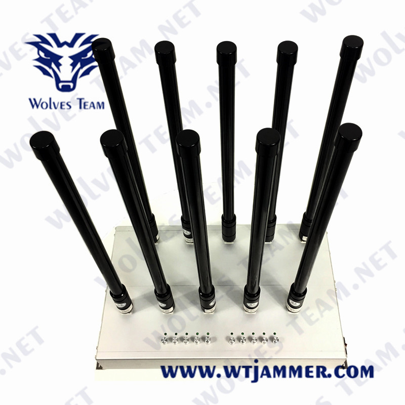 GSM Lojack 세포 신호 방해기 10 안테나 80 미터 50W 모든 대역