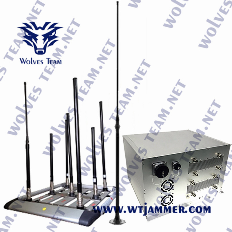 DDS 호송 체계를 가진 330W IED 폭탄 방해기 WIFI VHF UHF GPS 4G 5G