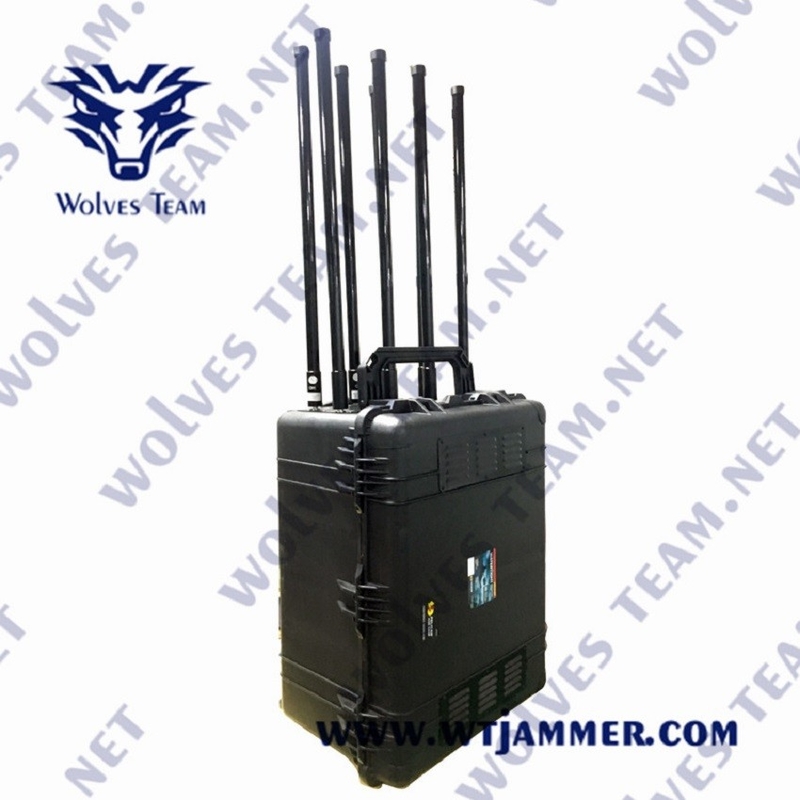 GSM WIFI 휴대용 신호 방해기 GPS VHF UHF 3G 4G 5G 12 밴드 1200W