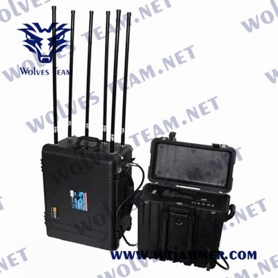 고전력 UHF VHF 휴대용 신호 전파 교란기 와이파이 GPS GSM IED 폭탄