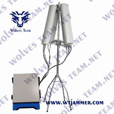 550W 6 밴드 방수 안티 드론 방해기 WT902806D 야외 보안